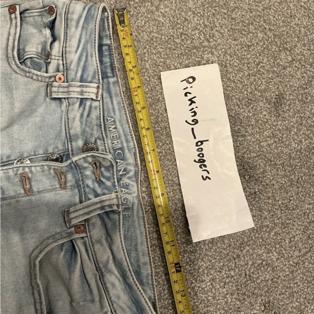 American Eagle Next Level Stretch distressed blue denim jeans boot cut size 8 - Picture 9 of 9